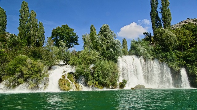 vodopád v Chorvatsku